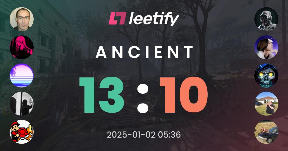 13 : 10 On Ancient – Leetify