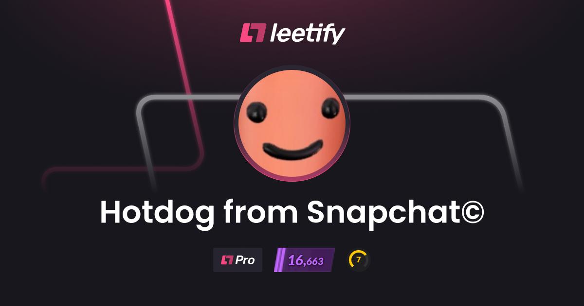 Hotdog from Snapchat© - Leetify