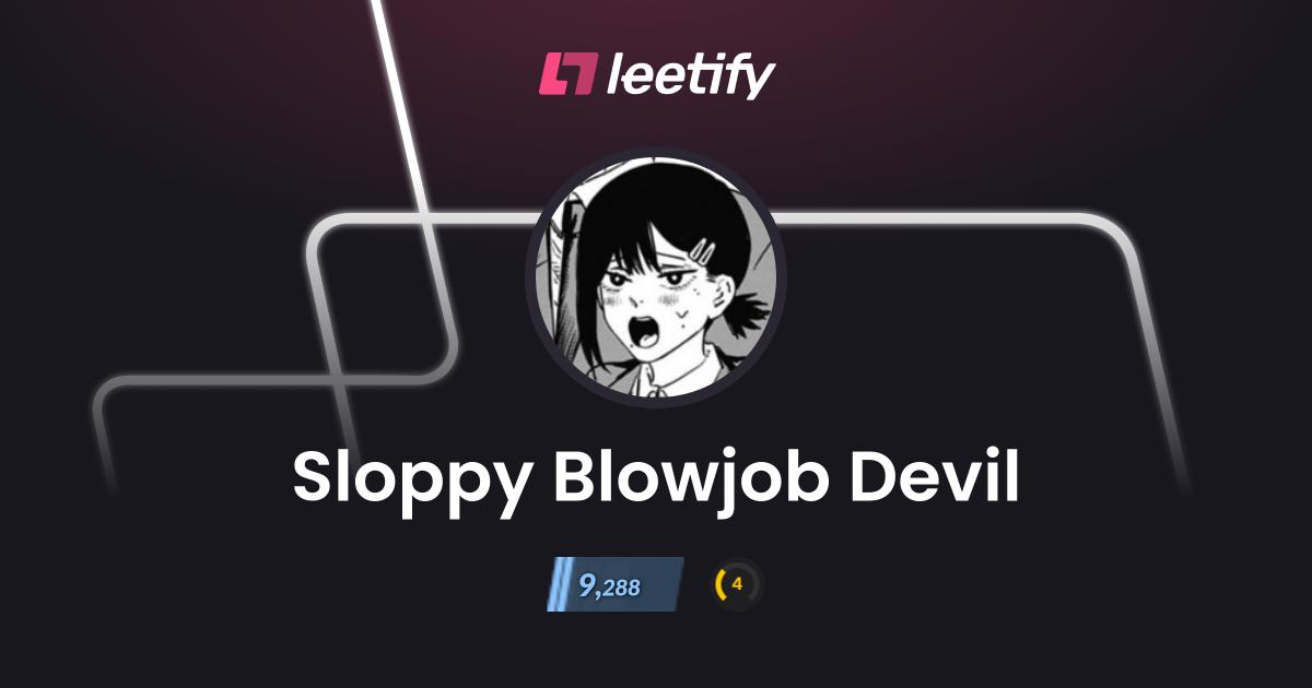Sloppy Blowjob Devil Leetify